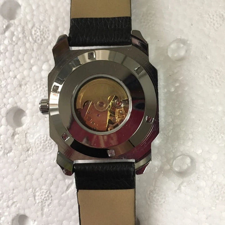 Men Geometric Steampunk Watch – metal case