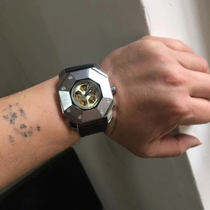 Men Geometric Steampunk Watch – premium craftsmanship