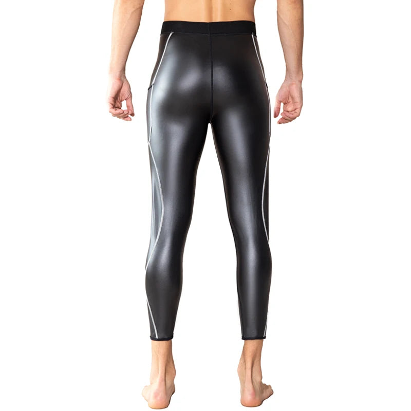 Men's Faux Leather Steampunk Leggings elegant