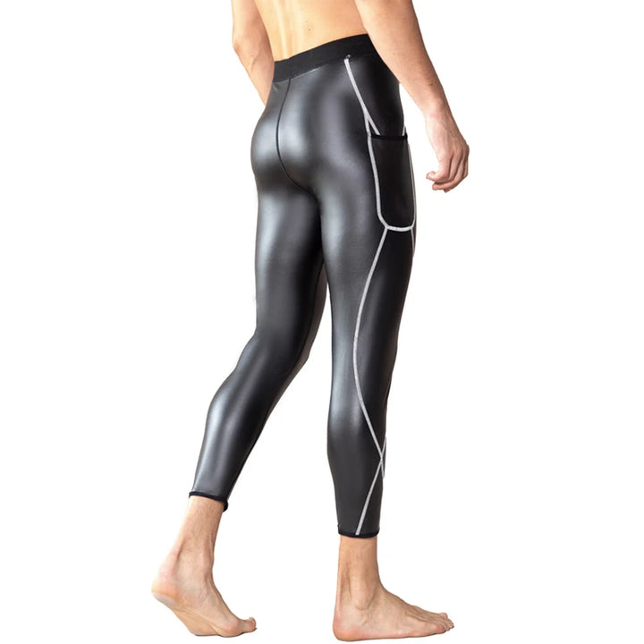 Men's Faux Leather Steampunk Leggings tendance