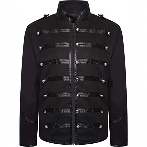 Men's Medieval Steampunk Jacket Stand Collar – classic design
