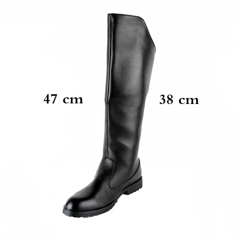 Men's Sleek Black Steampunk Boots classic