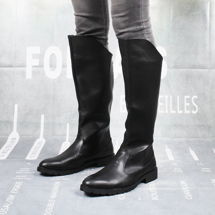 Men's Sleek Black Steampunk Boots modern