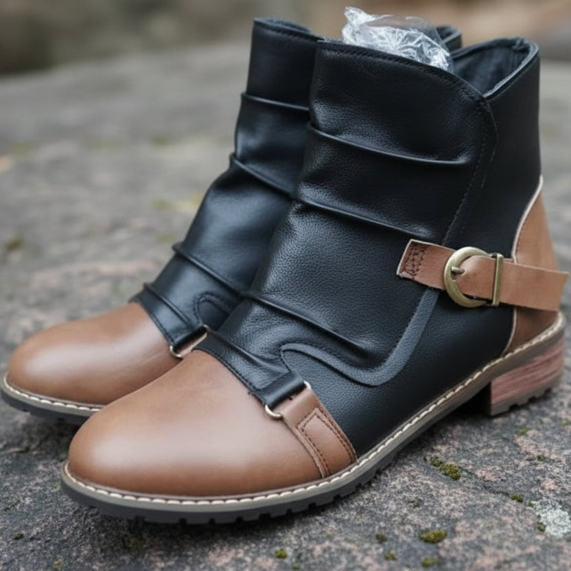 Men's Steampunk Ankle Boots With Straps