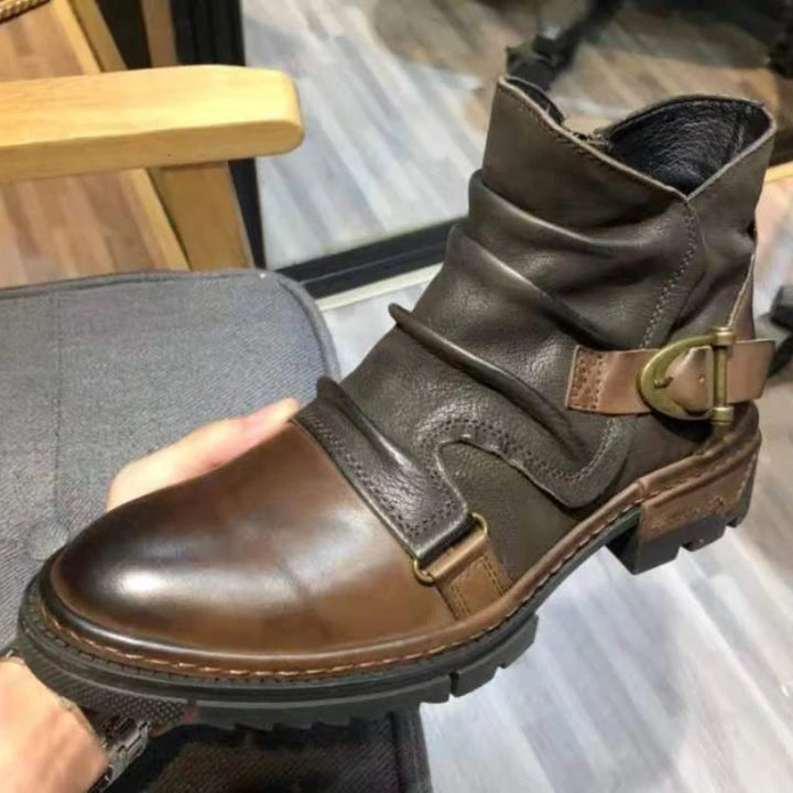 Men's Steampunk Ankle Boots With Straps vintage