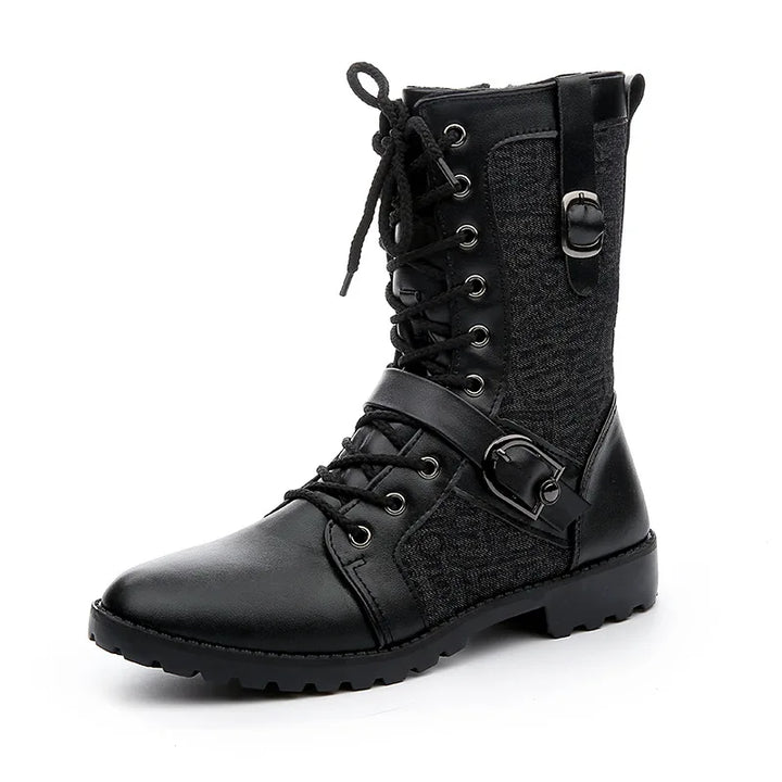 Men's Steampunk Boots With Straps rugged