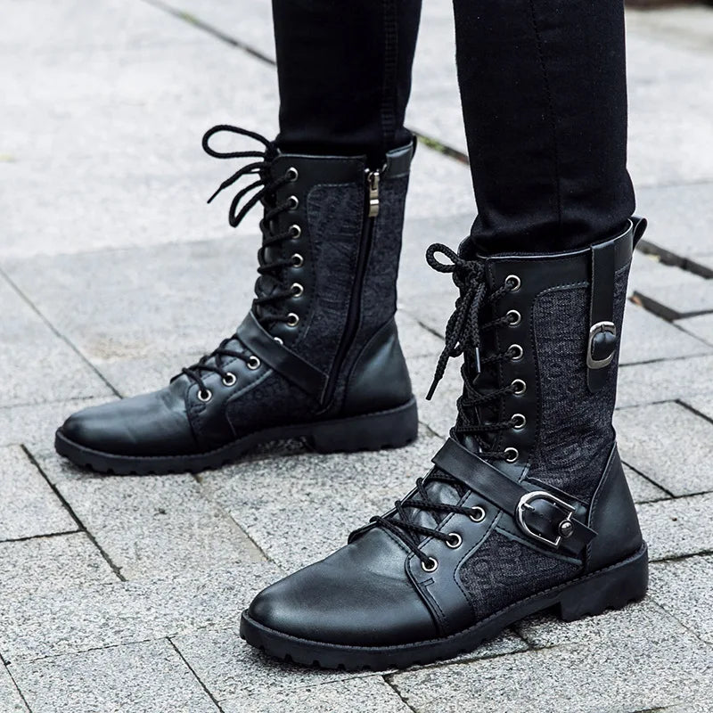 Men's Steampunk Boots With Straps vintage