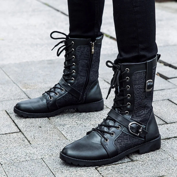 Men's Steampunk Boots With Straps vintage
