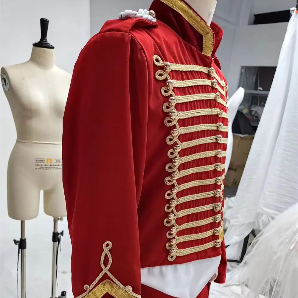 Men’s Steampunk Cosplay Costume Back Red