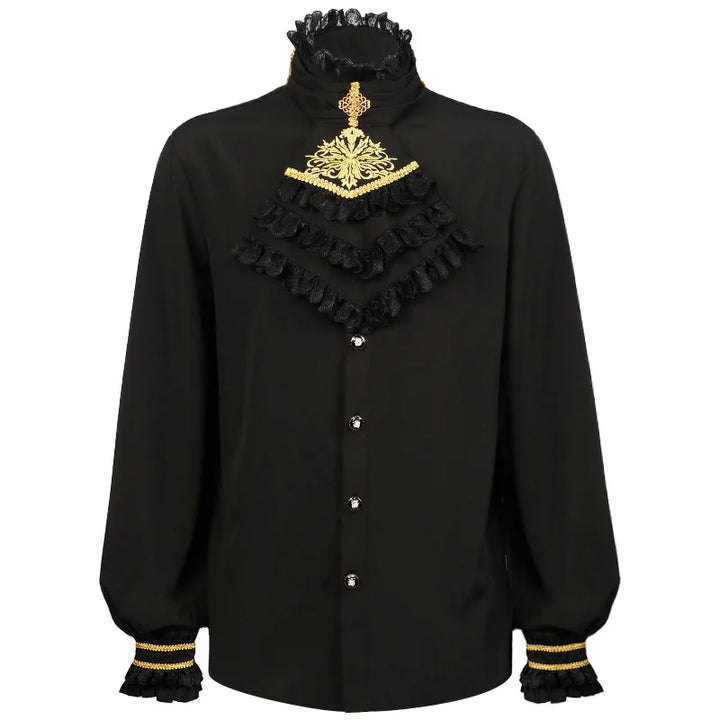 Men’s Steampunk Costume Set Black Shirt