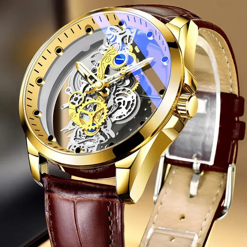 Men's Steampunk Gear Watch – industrial style