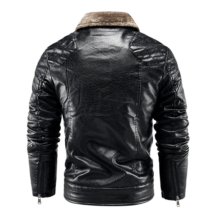 Men’s Steampunk Winter Jacket Black Back