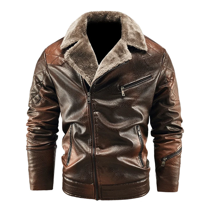 Men’s Steampunk Winter Jacket Dark Brown