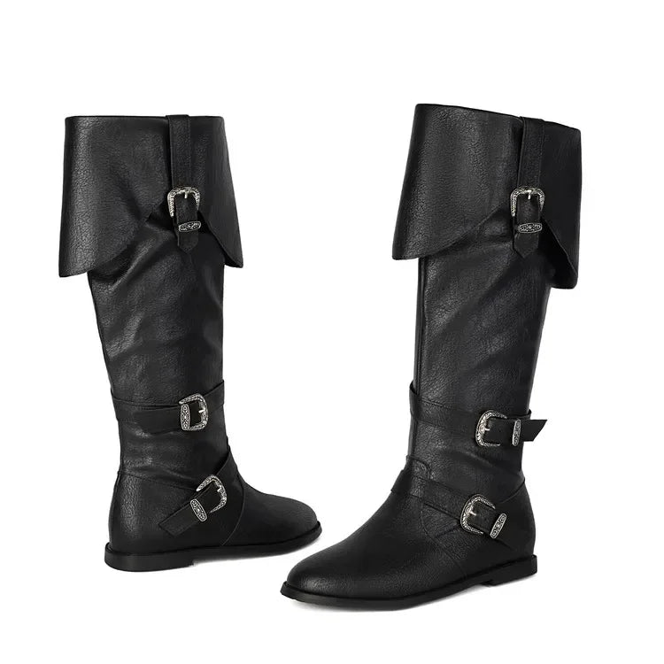 Men's Viking Steampunk Boots black