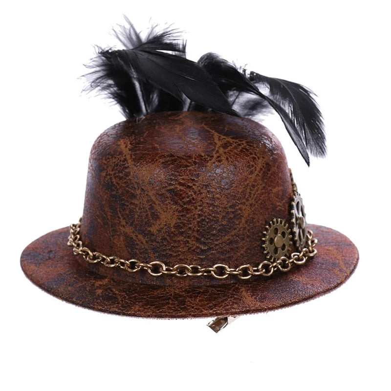 Mini Steampunk Hat Leather