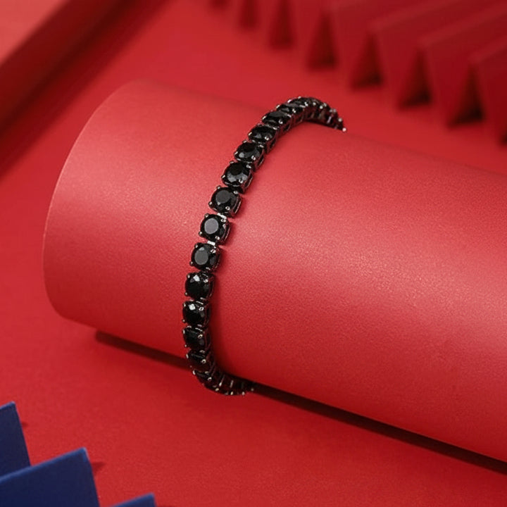 Minimalist Black Crystal Steampunk Bracelet fashion