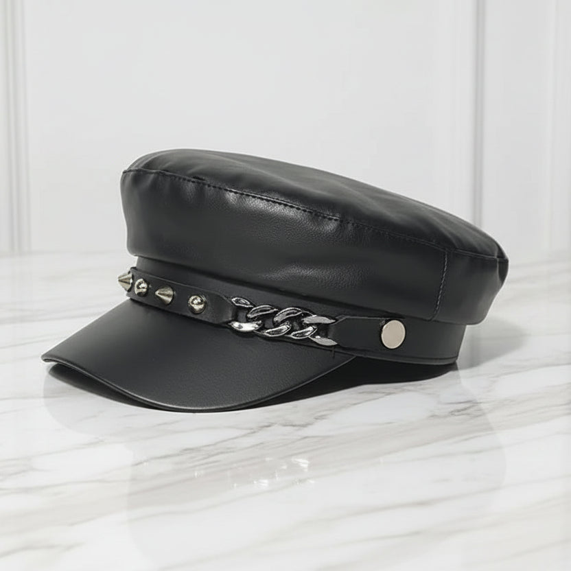 Minimalist Black Military Steampunk Hat