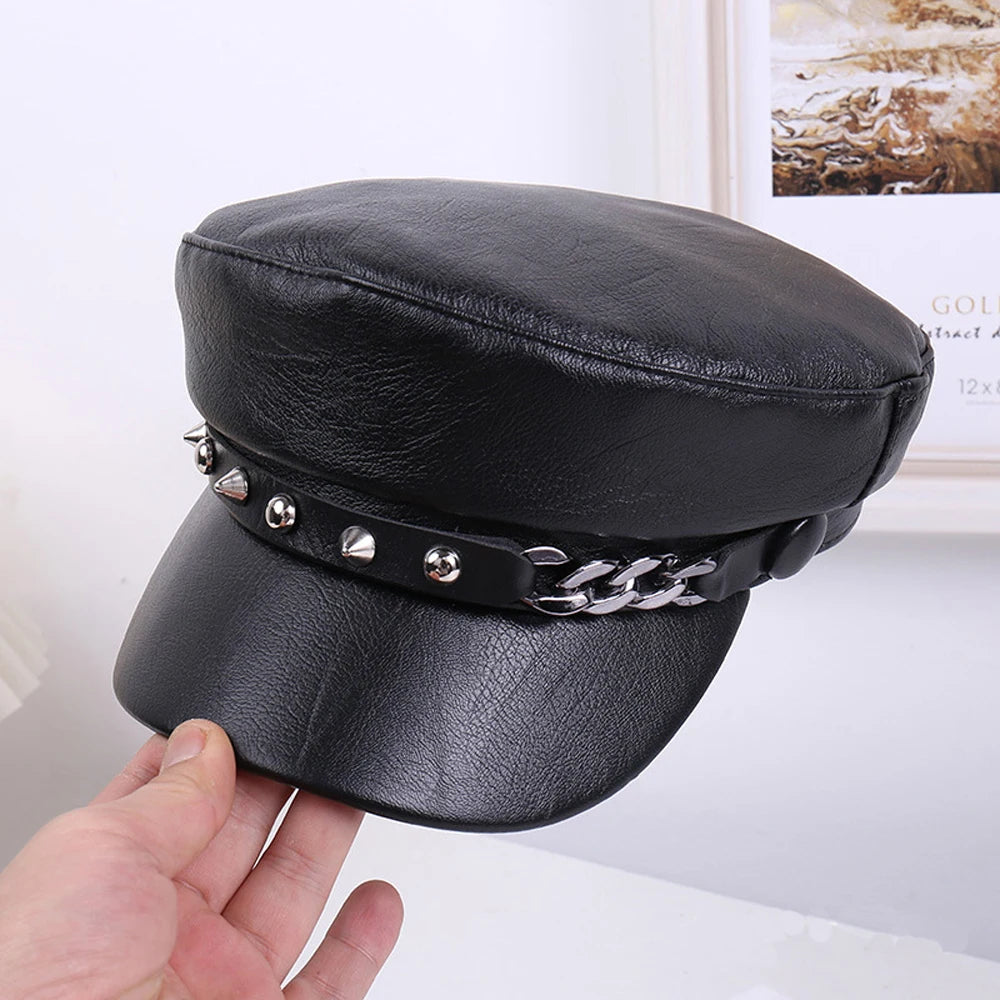 Minimalist Black Military Steampunk Hat quality