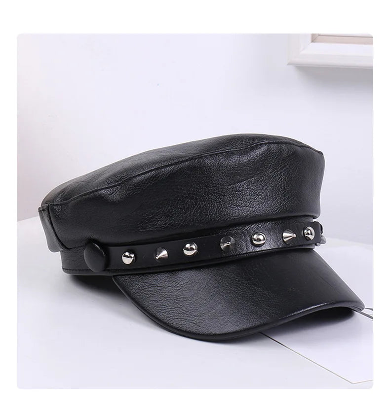Minimalist Black Military Steampunk Hat stylish