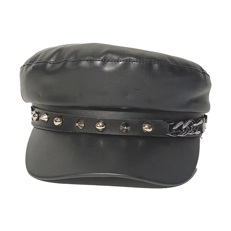 Minimalist Black Military Steampunk Hat vintage