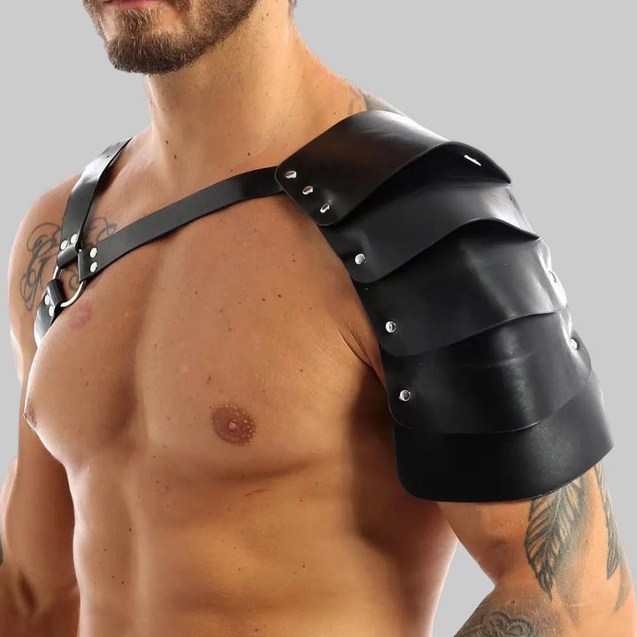 Minimalist Brown Steampunk Shoulder Armor