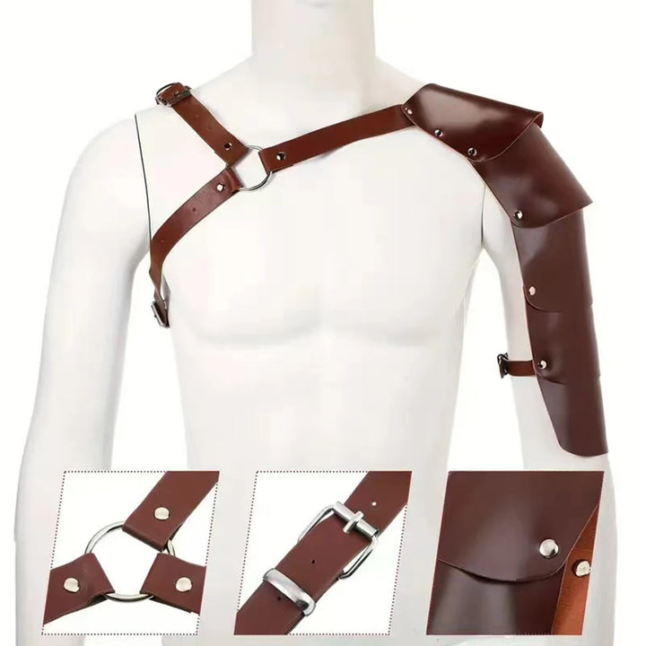 Minimalist Brown Steampunk Shoulder Armor stylish