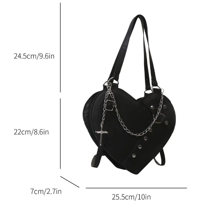 Minimalist Heart Steampunk Bag durable