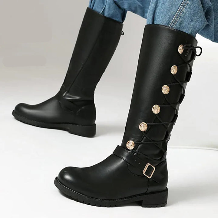 Minimalist Lace-up Steampunk Boots classic