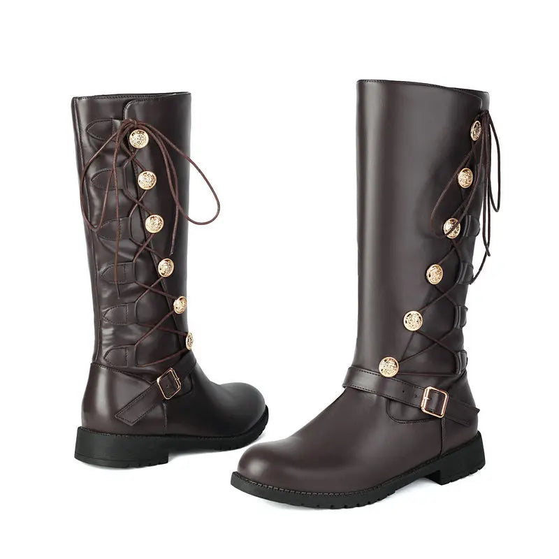 Minimalist Lace-up Steampunk Boots minimal