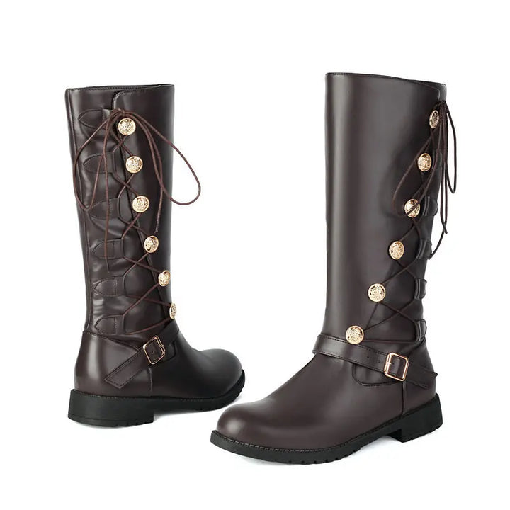 Minimalist Lace-up Steampunk Boots minimal