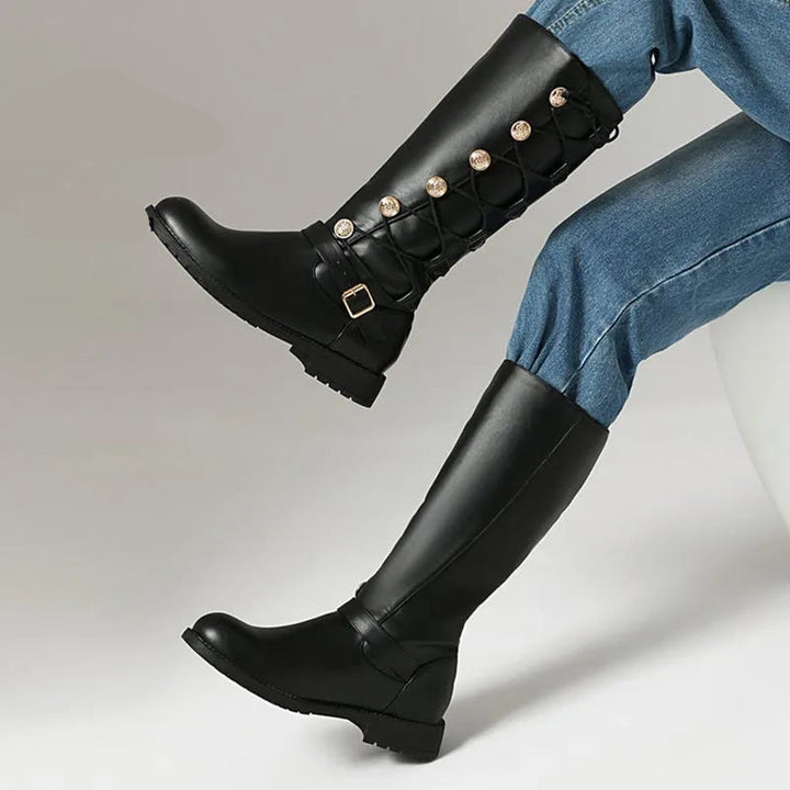 Minimalist Lace-up Steampunk Boots modern