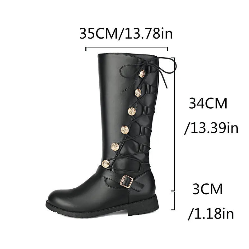 Minimalist Lace-up Steampunk Boots refined