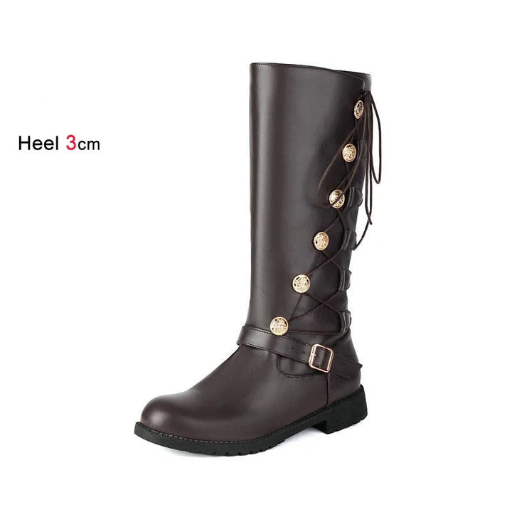 Minimalist Lace-up Steampunk Boots sleek