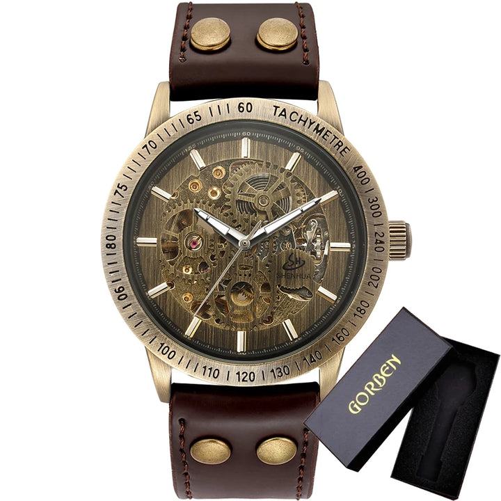 Minimalist Retro Steampunk Wristwatch elegant