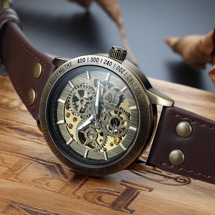 Minimalist Retro Steampunk Wristwatch modern