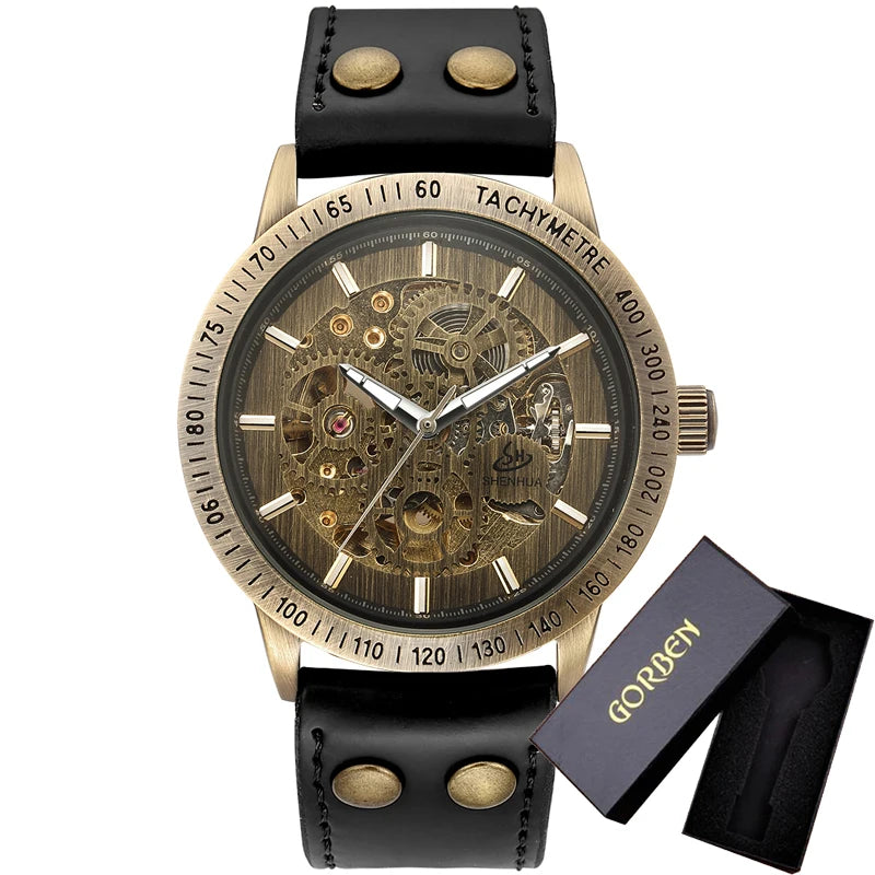 Minimalist Retro Steampunk Wristwatch refined