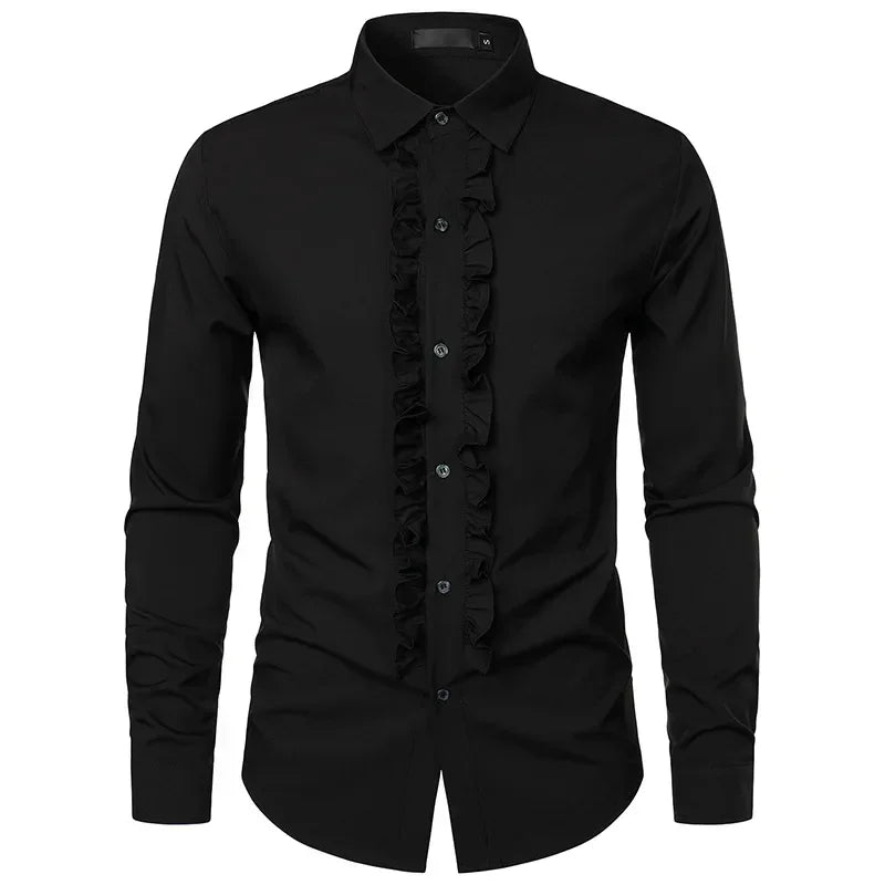 Minimalist Ruffled Steampunk Shirt fashion
