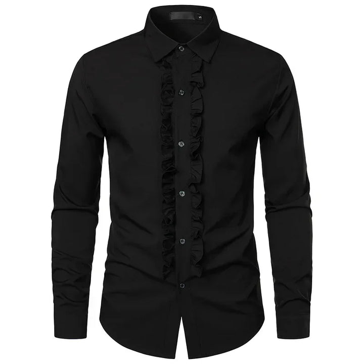 Minimalist Ruffled Steampunk Shirt fashion