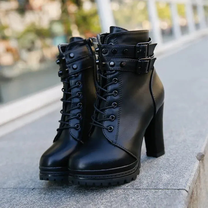 Minimalist Steampunk Ankle Boots with Buckles