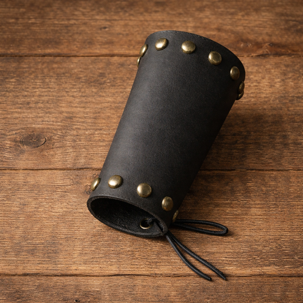 Minimalist Steampunk Arm Armor With Rivets