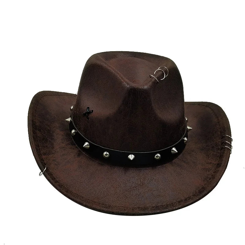 Minimalist Steampunk Cowboy Hat Brown