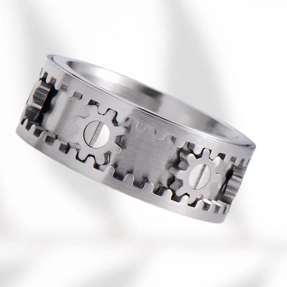 Minimalist Steampunk Gear Ring vintage