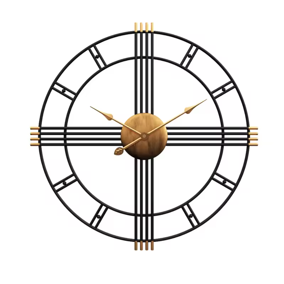 Minimalist Steampunk Iron Clock fashion