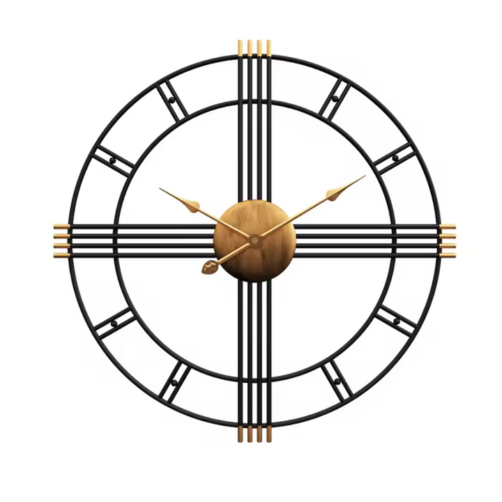 Minimalist Steampunk Iron Clock fashion