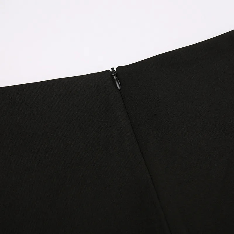 Minimalist Steampunk Lace-up Skirt chic