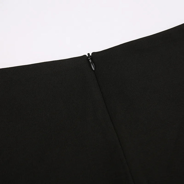 Minimalist Steampunk Lace-up Skirt chic
