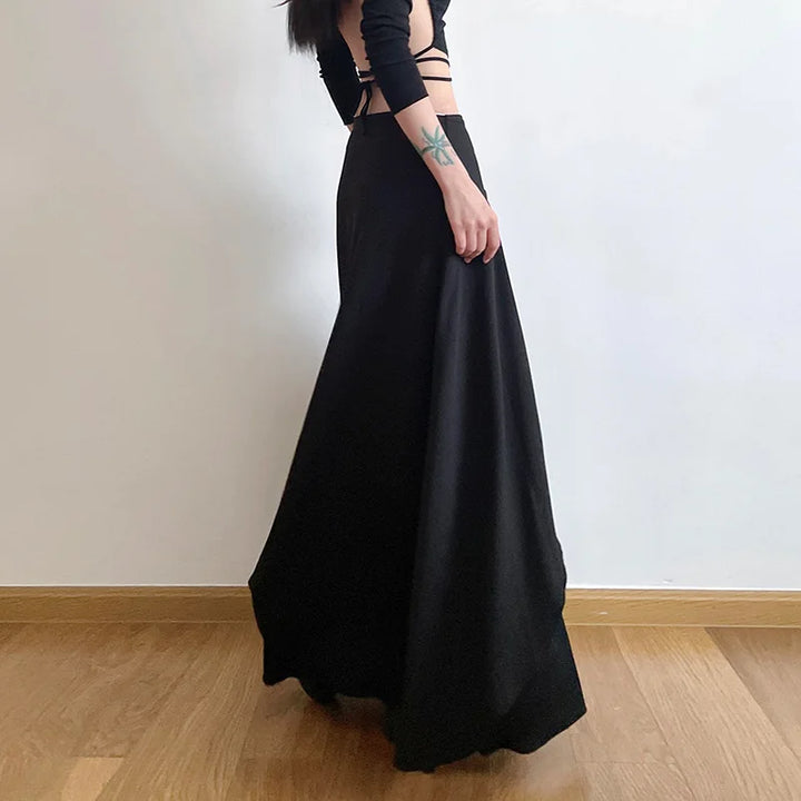 Minimalist Steampunk Lace-up Skirt stylish