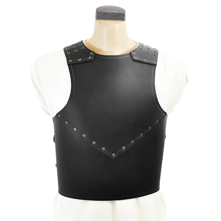 Minimalist Steampunk Leather Chest Armor black