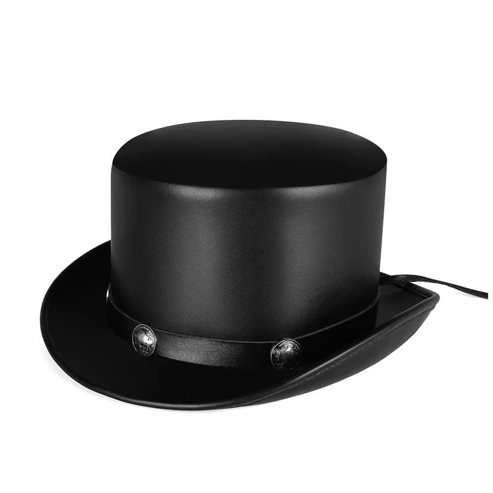 Minimalist Steampunk Leather Hat Chic