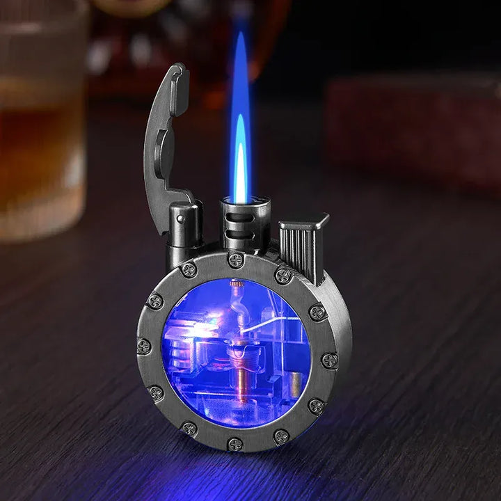 Minimalist Steampunk Lighter Black